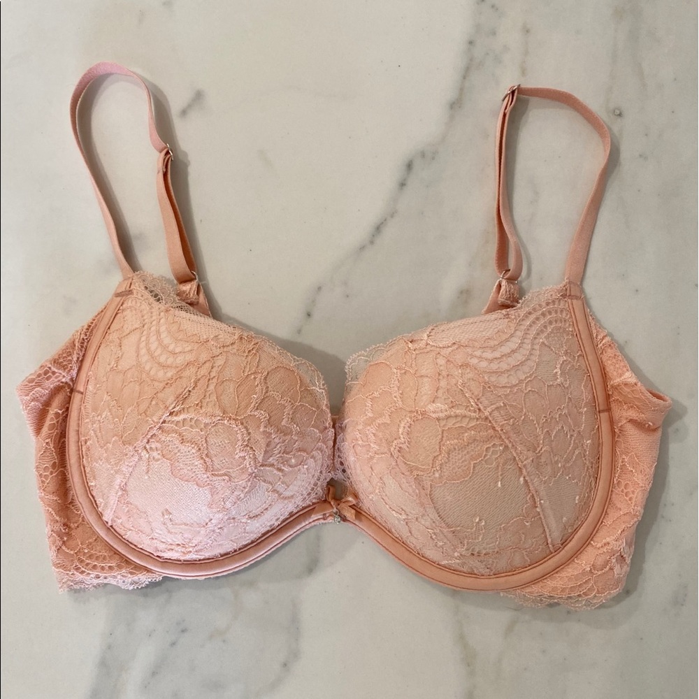 Victoria’s Secret pink lace plunge push up bra